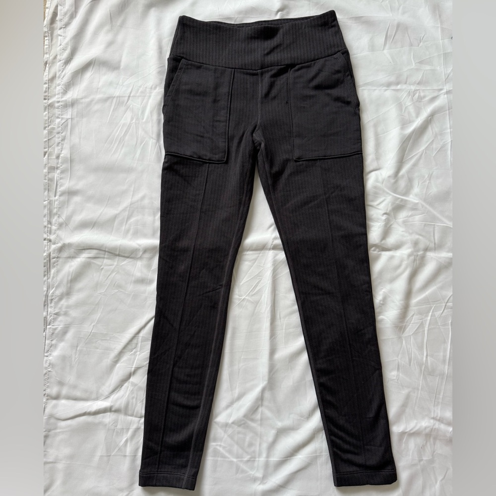 Mondetta Women’s Black/Gray Textured Leggings Brushed inside
